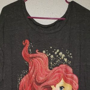 Disney Little Mermaid Ariel signature  shirt 2xL